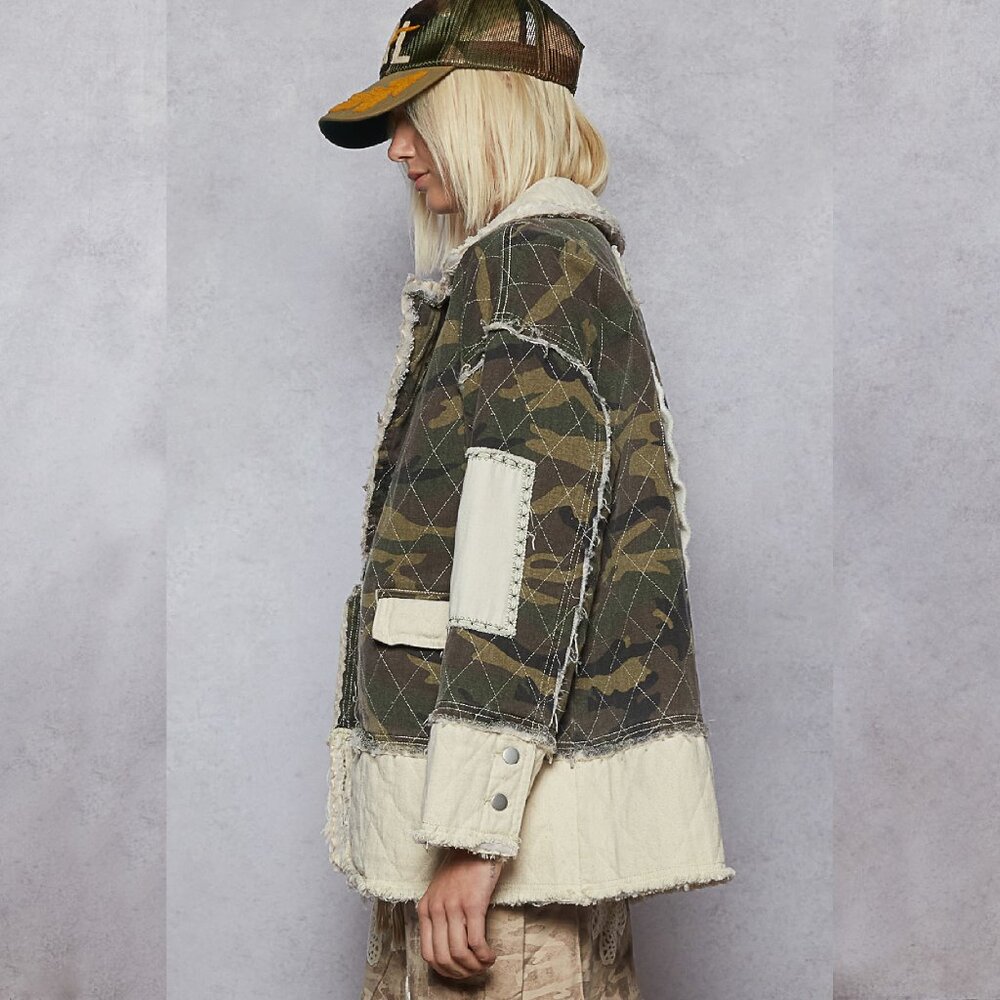 POL Camo Love Patch Heart Jacket - Picture 3 of 6
